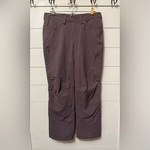 Duluth Trading Flexpedition Pants Womens 12 x 31 Purple Nylon Cargo Outdoor Hike